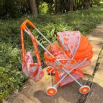 Doll,diaper bag and stroller